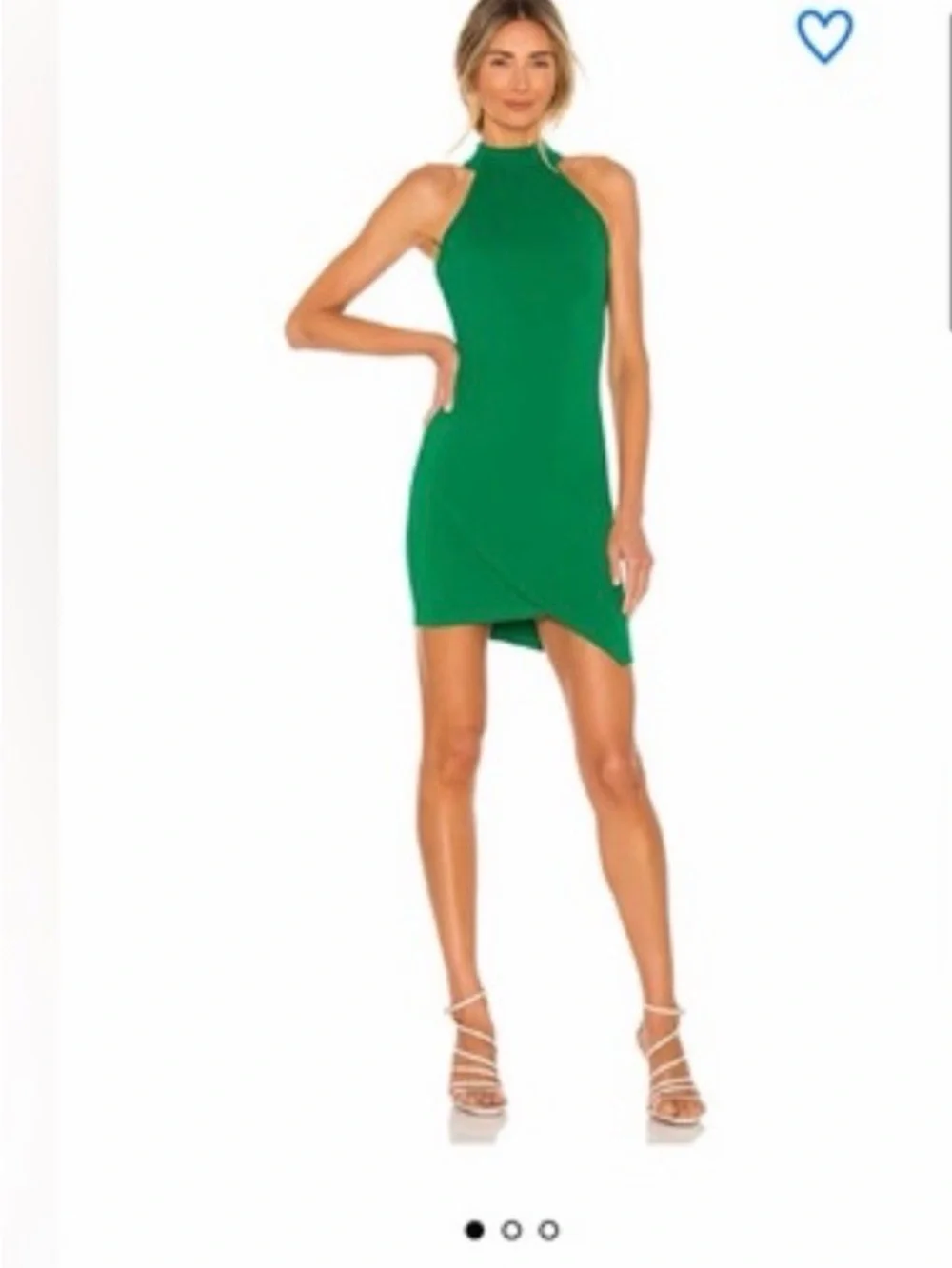 superdown Green Halter Asymmetrical Mini Dress - Picture 1 of 2